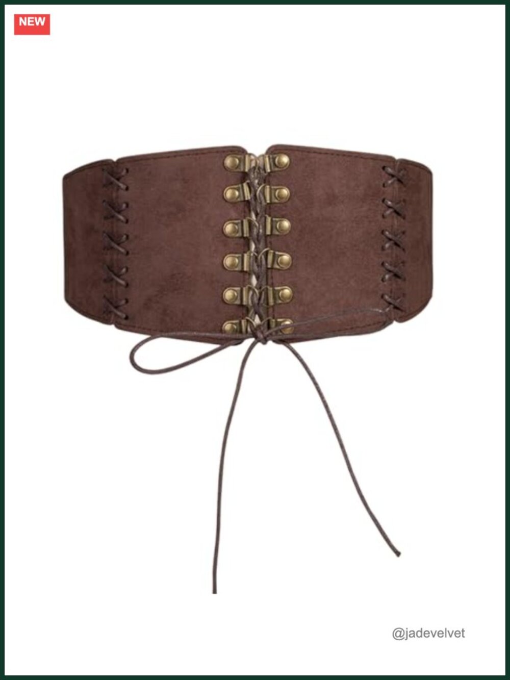 Wide Leather Corset Belt Lace-Up Waist Renaissance Costume